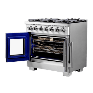 FORNO - Capriasca 36″ Freestanding French Door Gas Range