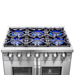 FORNO - Capriasca 36″ Freestanding French Door Gas Range