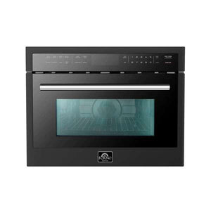 FORNO - Oliena Espresso Black 24" 1750 Watt Compact Oven & 1000 Watt Microwave, 1.6 cu. ft.