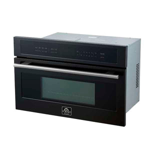 FORNO - Oliena Espresso Black 30 Inch 1750 Watt Compact Oven & 1000 Watt Microwave, 1.6 cu. ft.