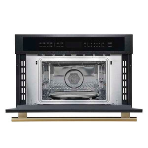 FORNO - Oliena Espresso Black 30 Inch 1750 Watt Compact Oven & 1000 Watt Microwave, 1.6 cu. ft.