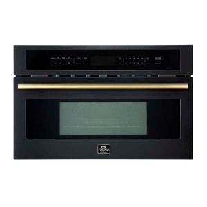 FORNO - Oliena Espresso Black 30 Inch 1750 Watt Compact Oven & 1000 Watt Microwave, 1.6 cu. ft.