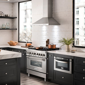 ZLINE Kitchen Package with Refrigeration, 48" Stainless Steel Rangetop, 48" Range Hood and 30" Single Wall Oven