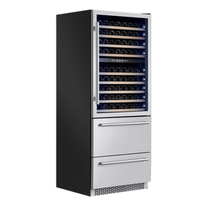 FORNO - Capraia – Triple Temp Zones – Dual Zone 30″ Wine Cooler with two refrigerator drawers