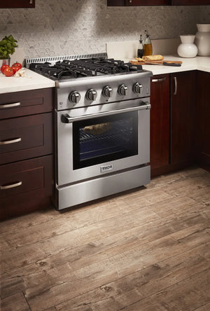 ThorKitchen - Professional 30 Inch Dual Fuel Range in Stainless Steel