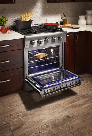 ThorKitchen - Professional 30 Inch Dual Fuel Range in Stainless Steel