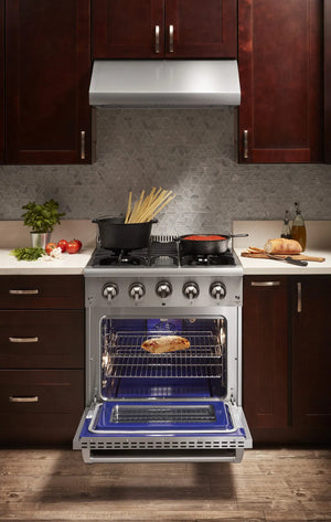 ThorKitchen - Professional 30 Inch Dual Fuel Range in Stainless Steel