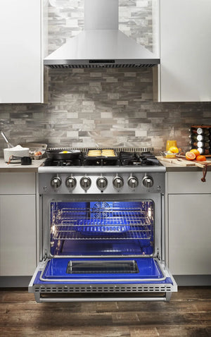 ThorKitchen - 36 Inch Professional Dual Fuel Range in Stainless Steel