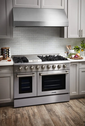 ThorKitchen - 48 Inch Professional Dual Fuel Range in Stainless Steel