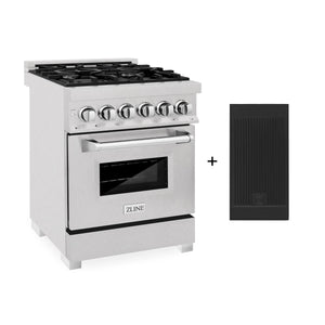 ZLINE 24" 2.8 cu. ft. Electric Oven and Gas Cooktop Dual Fuel Range with Griddle in Fingerprint Resistant Stainless (RAS-SN-GR-24)