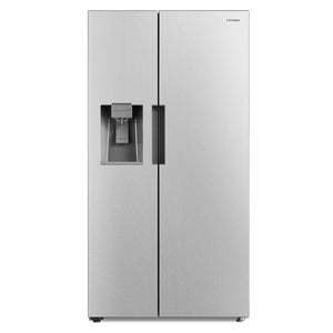 Cosmo 26.3 cu. ft. Side-by-Side Refrigerator with Water and Ice Dispenser in Stainless Steel