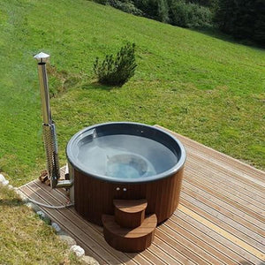 SaunaLife - Model S4 Wood-Fired Hot Tub Natural