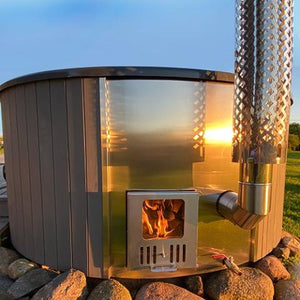 SaunaLife - Model S4 Wood-Fired Hot Tub Natural