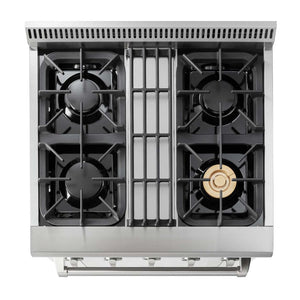 ThorKitchen - Professional 30 Inch Dual Fuel Range in Stainless Steel