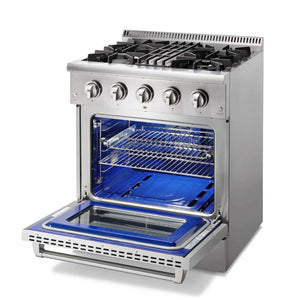 ThorKitchen - Professional 30 Inch Dual Fuel Range in Stainless Steel