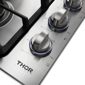 ThorKitchen - 30 Inch Professional Drop-In Gas Cooktop with Four Burners in Stainless Steel