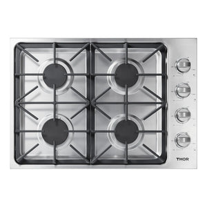 ThorKitchen - 30 Inch Professional Drop-In Gas Cooktop with Four Burners in Stainless Steel