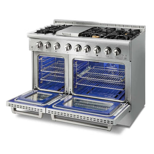 ThorKitchen - 48 Inch Professional Dual Fuel Range in Stainless Steel