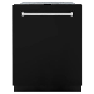 ZLINE 24" Monument Series 3rd Rack Top Touch Control Dishwasher in Black Matte with Stainless Steel Tub, 45dBa