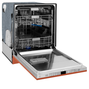 ZLINE 24" Monument Series 3rd Rack Top Touch Control Dishwasher in Copper with Stainless Steel Tub, 45dBa