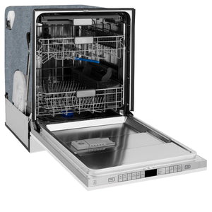 ZLINE 24" Monument Series 3rd Rack Top Touch Control Dishwasher in White Matte with Stainless Steel Tub, 45dBa