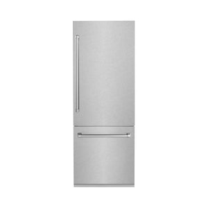 ZLINE 30" 16.1 cu. ft. Built-In 2-Door Bottom Freezer Refrigerator, Internal Water, Ice Dispenser in Fingerprint Resistant Stainless Steel