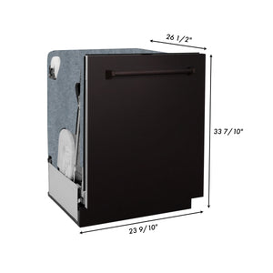 ZLINE 24" Monument Series 3rd Rack Top Touch Control Dishwasher in Oil Rubbed Bronze with Stainless Steel Tub, 45dBa