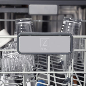 ZLINE 24" Monument Series 3rd Rack Top Touch Control Dishwasher in Black Matte with Stainless Steel Tub, 45dBa