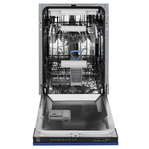 ZLINE 18" Tallac Series 3rd Rack Top Control Dishwasher in Blue Matte with Stainless Steel Tub, 51dBa (DWV-BM-18)