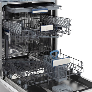 ZLINE 24" Tallac Series 3rd Rack Tall Tub Dishwasher in DuraSnow with Stainless Steel Tub, 51dBa (DWV-SN-24)