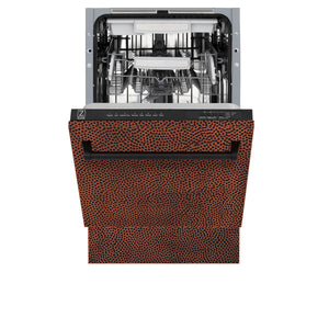 ZLINE 18" Tallac Series 3rd Rack Top Control Dishwasher in Hand Hammered Copper with Stainless Steel Tub, 51dBa (DWV-HH-18)