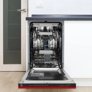 ZLINE 18" Tallac Series 3rd Rack Top Control Dishwasher in Red Matte with Stainless Steel Tub, 51dBa (DWV-RM-18)