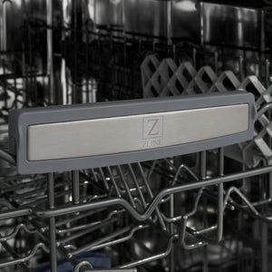 ZLINE 18" Tallac Series 3rd Rack Top Control Dishwasher in Stainless Steel and Traditional Handle, 51dBa