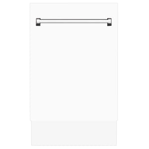 ZLINE 18" Tallac Series 3rd Rack Top Control Dishwasher in White Matte with Stainless Steel Tub, 51dBa (DWV-WM-18)