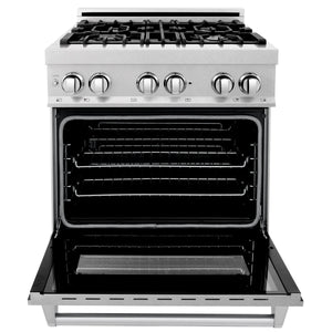 ZLINE 30" 4.0 cu. ft. Electric Oven and Gas Cooktop Dual Fuel Range with Griddle in Fingerprint Resistant Stainless (RAS-SN-GR-30)