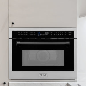 ZLINE Autograph Edition 24" 1.6 cu ft. Built-in Convection Microwave Oven in Stainless Steel and Matte Black Accents