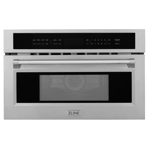 ZLINE Kitchen Package with Refrigeration, 36" Stainless Steel Rangetop, 30" Single Wall Oven, 30" Microwave Oven