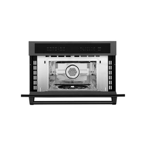 ZLINE 30” 1.6 cu ft. Built-in Convection Microwave Oven in Black Stainless Steel with Speed and Sensor Cooking