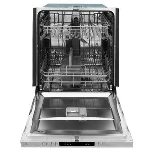 ZLINE 24 in. Stainless Steel Top Control Dishwasher with Stainless Steel Tub and Traditional Style Handle, 52dBa