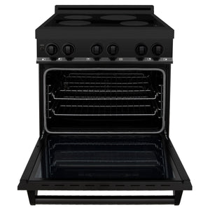 ZLINE 30" 4.0 cu. ft. Induction Range with a 4 Element Stove and Electric Oven in Black Stainless Steel (RAIND-BS-30)