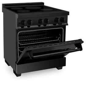 ZLINE 30" 4.0 cu. ft. Induction Range with a 4 Element Stove and Electric Oven in Black Stainless Steel (RAIND-BS-30)