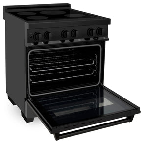 ZLINE 30" 4.0 cu. ft. Induction Range with a 4 Element Stove and Electric Oven in Black Stainless Steel (RAIND-BS-30)