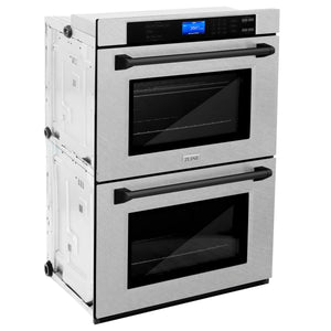 ZLINE 30" Autograph Edition Double Wall Oven with Self Clean and True Convection in Stainless Steel, Matte Black