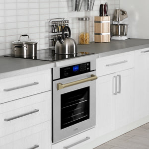 ZLINE 30" Autograph Edition Single Wall Oven with Self Clean and True Convection in, Stainless Steel, Champagne Bronze