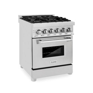 ZLINE 24" 2.8 cu. ft. Dual Fuel Range with Gas Stove and Electric Oven in Fingerprint Resistant Stainless Steel (RA-SN-24)