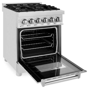 ZLINE 24" 2.8 cu. ft. Dual Fuel Range with Gas Stove and Electric Oven in Fingerprint Resistant Stainless Steel (RA-SN-24)