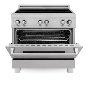 ZLINE 36" 4.6 cu. ft. Induction Range with a 4 Element Stove and Electric Oven in Fingerprint Resistant Stainless Steel (RAINDS-SN-36)