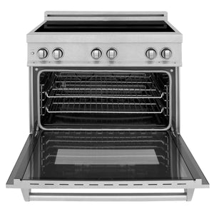 ZLINE 36" 4.6 cu. ft. Induction Range with a 4 Element Stove and Electric Oven in Fingerprint Resistant Stainless Steel (RAINDS-SN-36)