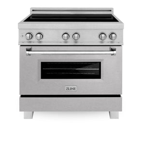 ZLINE 36" 4.6 cu. ft. Induction Range with a 4 Element Stove and Electric Oven in Fingerprint Resistant Stainless Steel (RAINDS-SN-36)