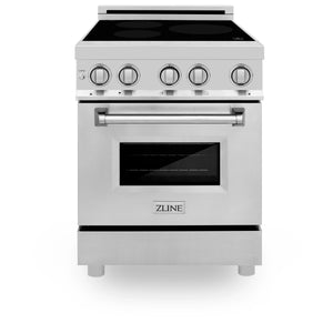 ZLINE 24" 2.8 cu. ft. Induction Range with a 3 Element Stove and Electric Oven in Stainless Steel (RAIND-24)